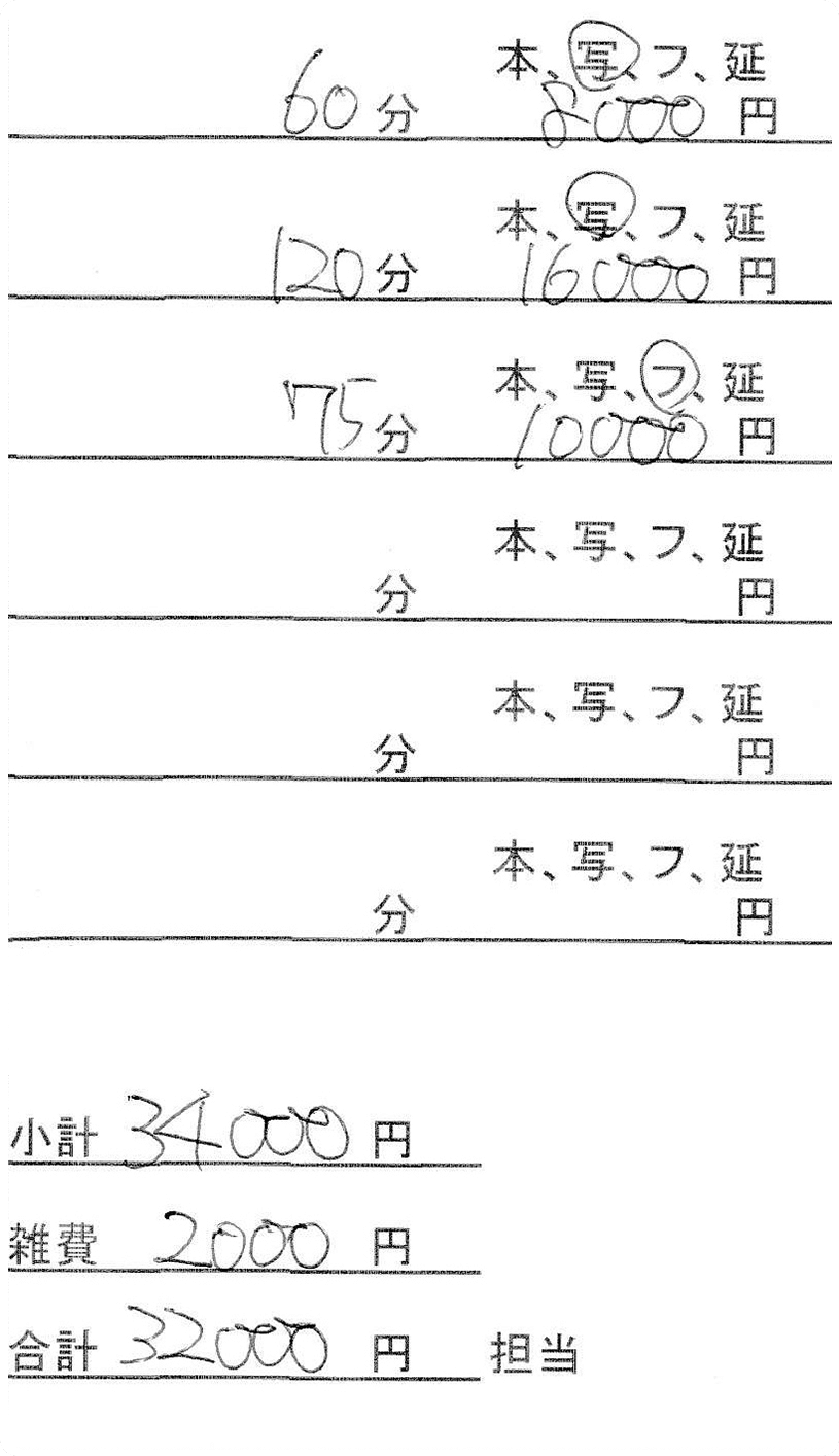 新人女性B子さん、勤務時間6時間の場合